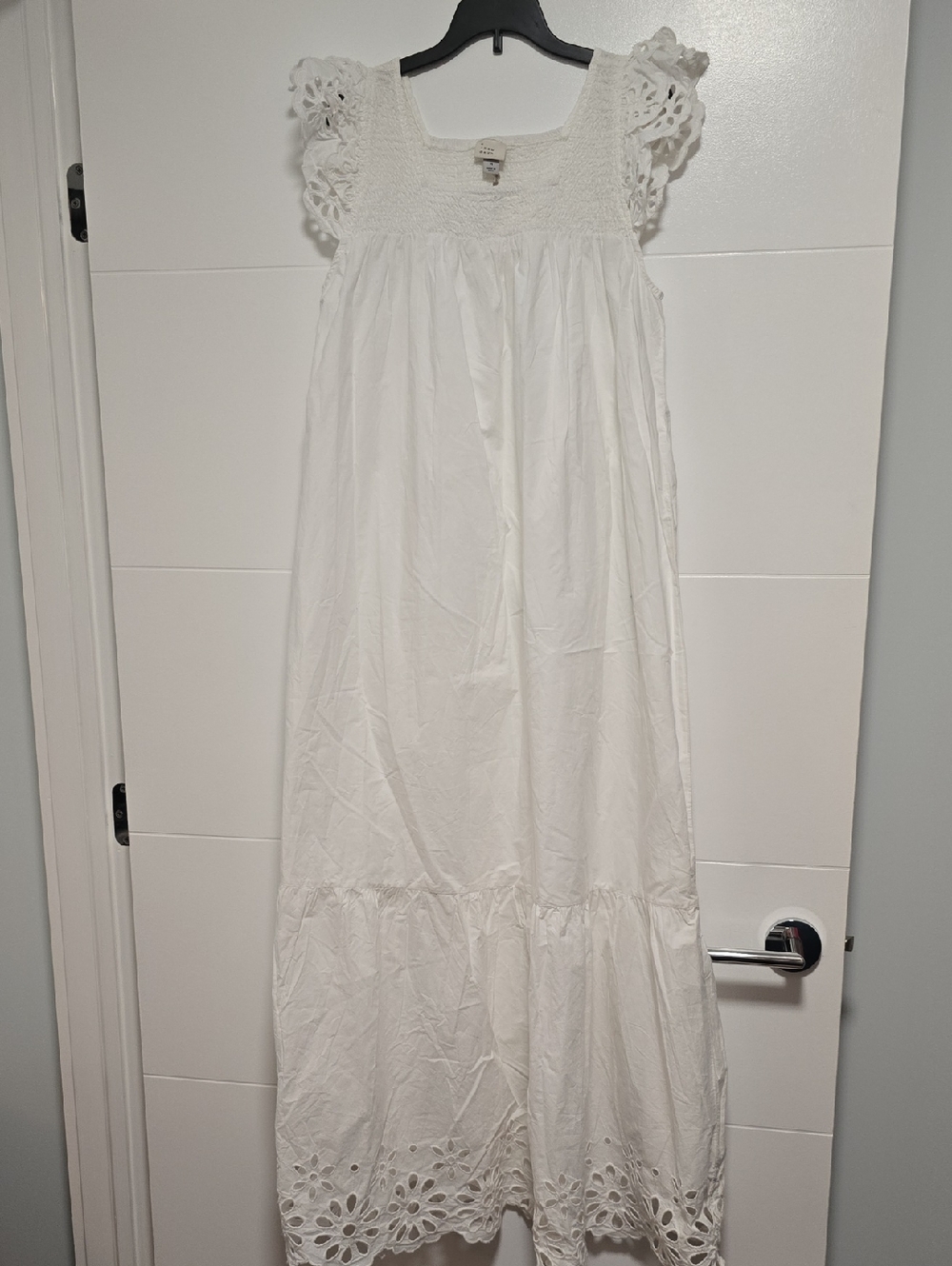 White Kaftan Maxi Dress - Medium
